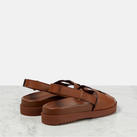 NWT Gucci Interlocking G Brown Leather Platform Sandals - Picture 2 of 14